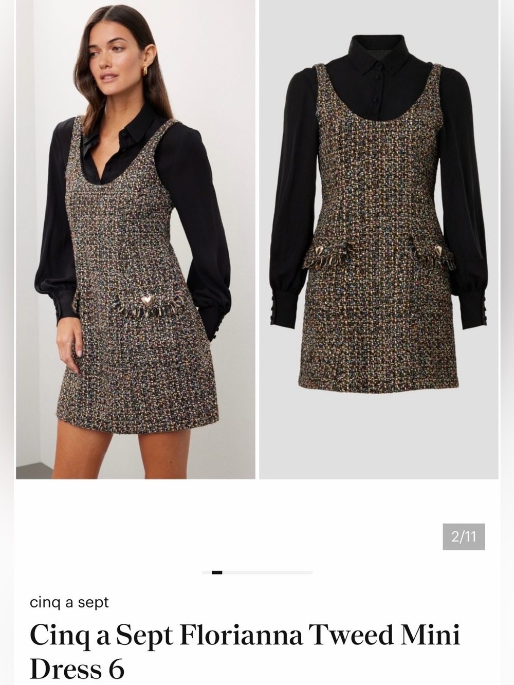 Cinq a Sept Florianna Tweed Mini Dress 6
